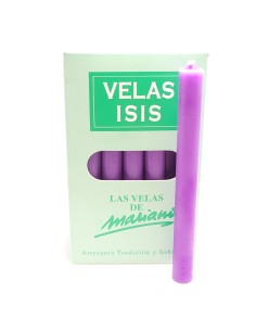 Boîte de bougies Velas Isis II violettes - encens.business | Bougies