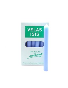 Boîte de bougies Velas Isis II bleu ciel - encens.business | Bougies