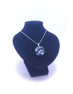 Pendentif Sceau de Salomon en Obsidienne neige -  encens.business