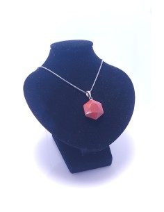 Pendentif Sceau de Salomon en Jaspe rouge -  encens.business
