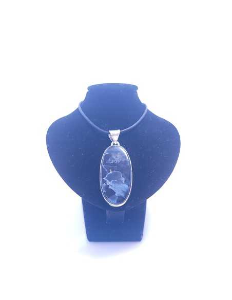 Pendentif cerclé argent en Pietersite 13g - encens.business