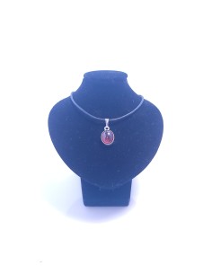 Pendentif cerclé argent en Hessonite 3g - encens.business