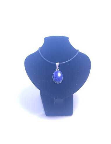 Pendentif cerclé argent en Lapis lazuli 12g - encens.business