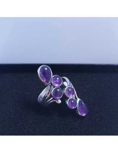 Bague autoréglable en Améthyste - encens.business