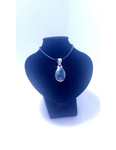 Pendentif cerclé argent en Azurite Malachite 6g - encens.business