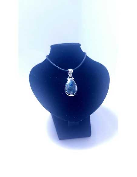 Pendentif cerclé argent en Azurite Malachite 6g - encens.business