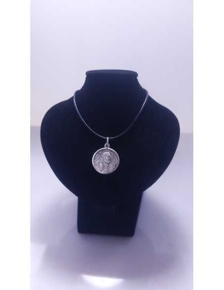 Pendentif Padre Pio en Argent - encens.business