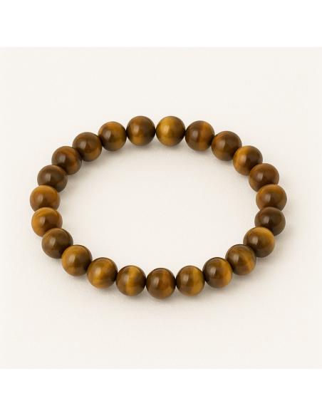 Bracelet 6 mm en oeil de tigre - encens.business