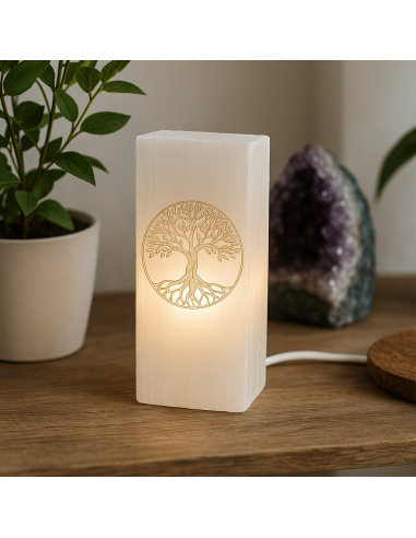 Lampe en sélénite - encens.business - Boutique ésotérique en ligne