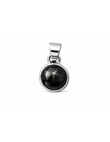 Photo de Pendentif cerclé argent en Diopside black star - encens.business - Boutique ésotérique en ligne - vente de Pendentif cerclé