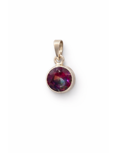 Pendentif cerclé argent en Topaze mystique faceté - encens.business