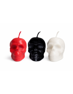Bougie Tête de Mort Rituel – Protection et Transformation – Couleur au Choix