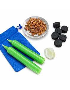 Rituel Chance – Bougies Vertes, Jade et Myrrhe Rouge