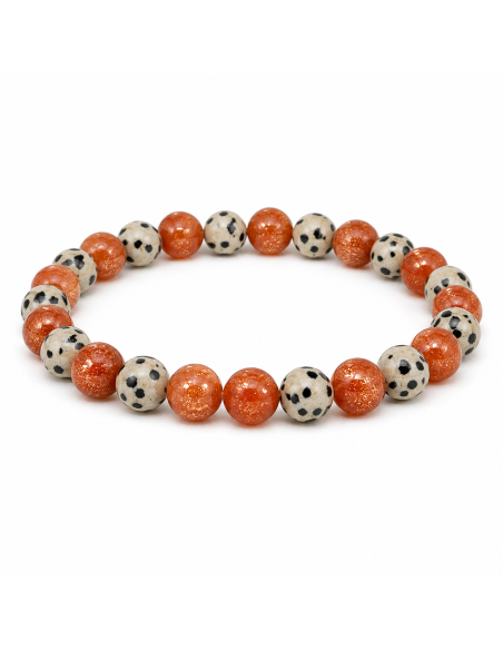 Bracelet Énergétique Personnalisable – 3 Pierres au Choix (Perles 8 mm)