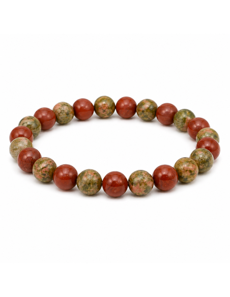 Bracelet Énergétique Personnalisable – 3 Pierres au Choix (Perles 8 mm)