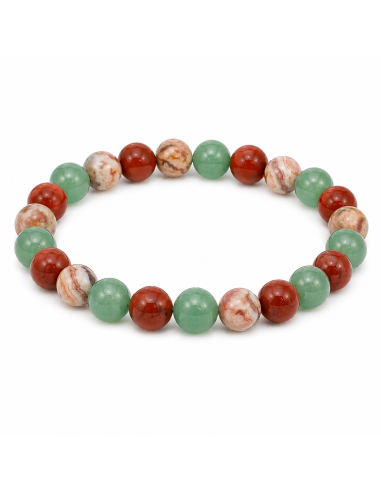 Bracelet Énergétique Personnalisable – 3 Pierres au Choix (Perles 8 mm)