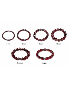 Bracelet Grenat – Énergie, Passion & Protection (Baroque, Nugget, 4 à 10 mm)