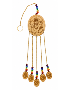 Carillon Feng Shui Ganesh & Chakra – Harmonie Spirituelle et Protection