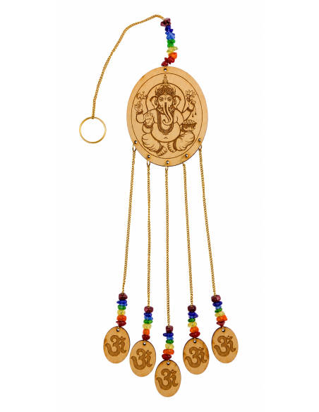 Carillon Feng Shui Ganesh & Chakra – Harmonie Spirituelle et Protection