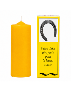 Bougie préparée "Dulce Suerte Amarillo" - Attirez la chance et la prospérité avec cette bougie enchantée