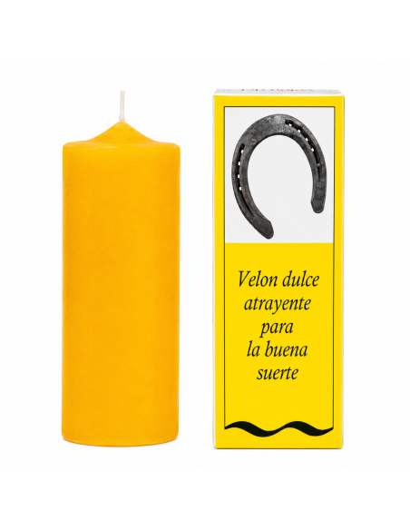 Bougie préparée "Dulce Suerte Amarillo" - Attirez la chance et la prospérité avec cette bougie enchantée