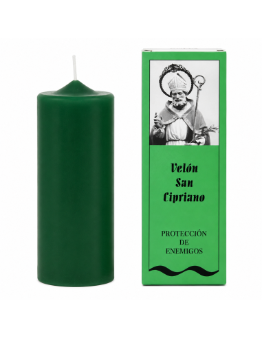 Bougie préparée "Saint Cyprien" - Pour une protection puissante et une purification profonde