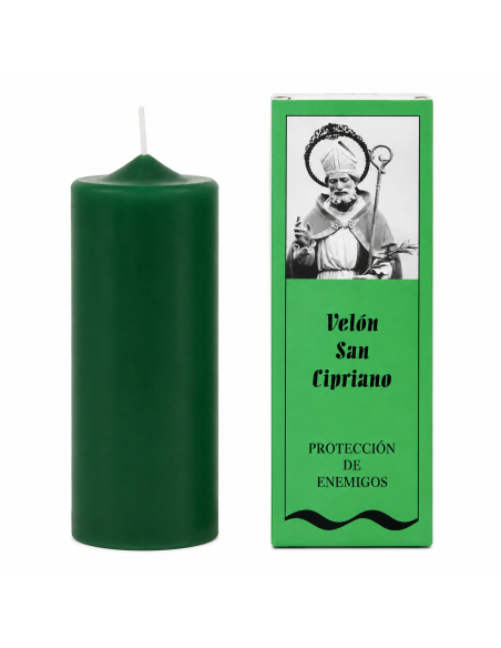 Bougie préparée "Saint Cyprien" - Pour une protection puissante et une purification profonde