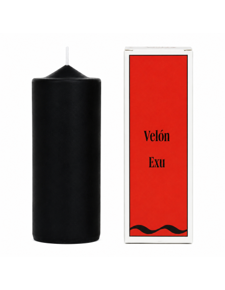 Bougie préparée Exu Noire - Purification et protection puissantes pour votre espace