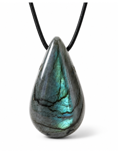 Pendentif percé en labradorite - Élégance et protection énergétique
