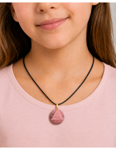 Pendentif Sceau de Salomon en Rhodonite 2