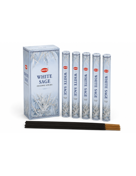 Encens HEM Sauge Blanche - Purification et Harmonie Spirituelle