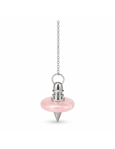 Pendule Donut Quartz Rose - réponds à des questions sur  la guérison intérieure
