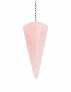 Pendule conique lisse en quartz rose - Harmonisez votre énergie pour la divination