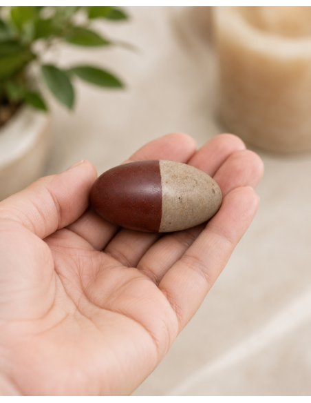 Shiva Lingam 3cm: Pierre sacrée pour l'harmonie et l'équilibre spirituel - encens.business