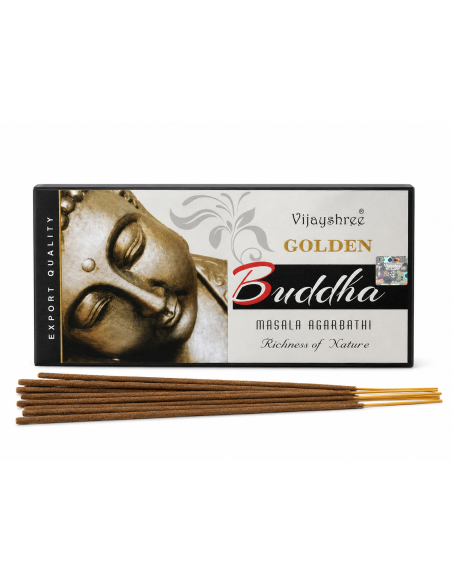 Boite d'encens GOLDEN Buddha - 12 étuis de 15 grammes pour une ambiance apaisante et spirituelle