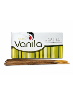 Boite d'encens GOLDEN Vanille - 12 étuis de 15 grammes pour une ambiance apaisante et parfumée