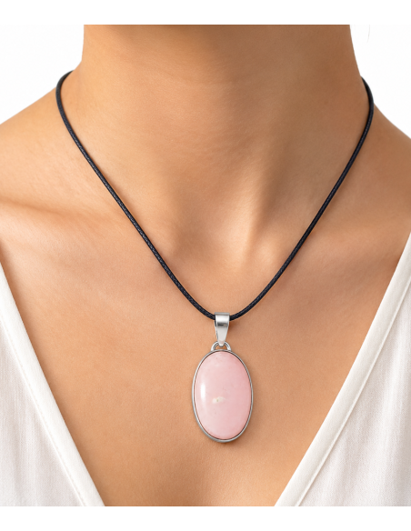 Pendentif en Opale rose des Andes