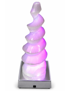 Eclairage d'ambiance sélénite spirale - encens.business