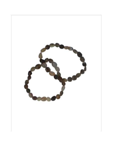 Bracelet nuggets 8 mm en agate botswana