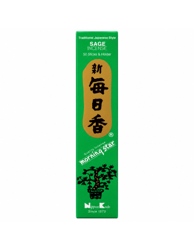 Encens Japonais MORNING STAR Sauge - Purifiez votre espace avec l'arôme apaisant de la sauge