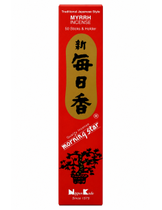 Encens Japonais MORNING STAR Myrrhe - Profitez d'une ambiance apaisante et purifiante avec cet encens à la myrrhe