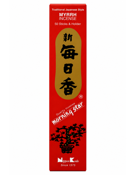 Encens Japonais MORNING STAR Myrrhe - Profitez d'une ambiance apaisante et purifiante avec cet encens à la myrrhe