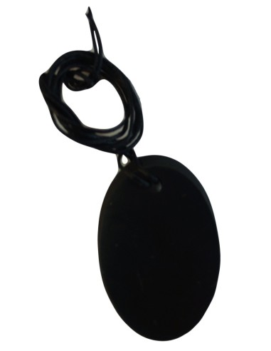 Photo de Pendentif palet en shungite polie - encens.business - Boutique ésotérique en ligne - vente de Pendentif palet en shungite pol
