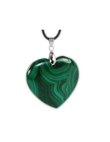 Photo de Pendentif coeur en malachite - encens.business - Boutique ésotérique en ligne - vente de Pendentif coeur en malachite