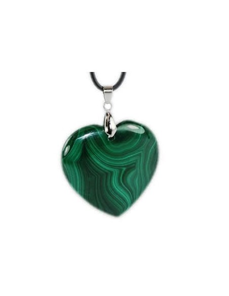 Photo de Pendentif coeur en malachite - encens.business - Boutique ésotérique en ligne - vente de Pendentif coeur en malachite