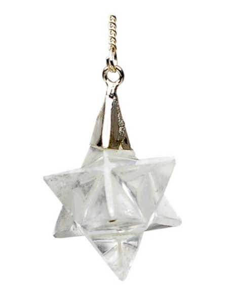 Photo de Pendule Sphèrekaba en pierre semi précieuse cristal - encens.business - Boutique ésotérique en ligne - vente de Pendule Sphèr