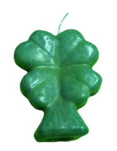 Photo de Bougie trèfle verte - encens.business - Boutique ésotérique en ligne - vente de Bougie trèfle verte