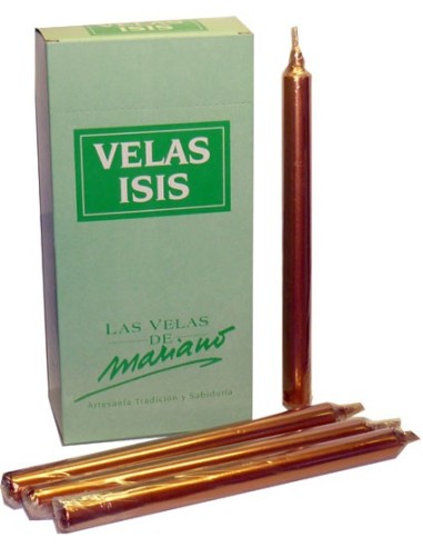 Photo de Bougie Velas Isis I cuivre - encens.business - Boutique ésotérique en ligne - vente de Bougie Velas Isis I cuivre