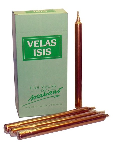 Photo de Bougie Velas Isis I cuivre - encens.business - Boutique ésotérique en ligne - vente de Bougie Velas Isis I cuivre