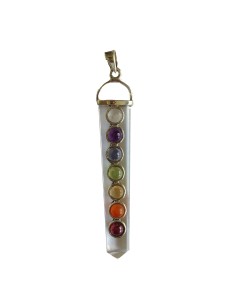 Photo de Pendentif barrette cristal des chakras - encens.business - Boutique ésotérique en ligne - vente de Pendentif barrette cristal